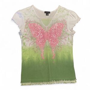 Y2k fairly cottagecore butterfly kidcore tee